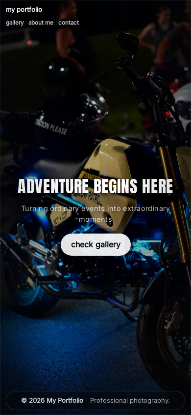 Mobile gallery view